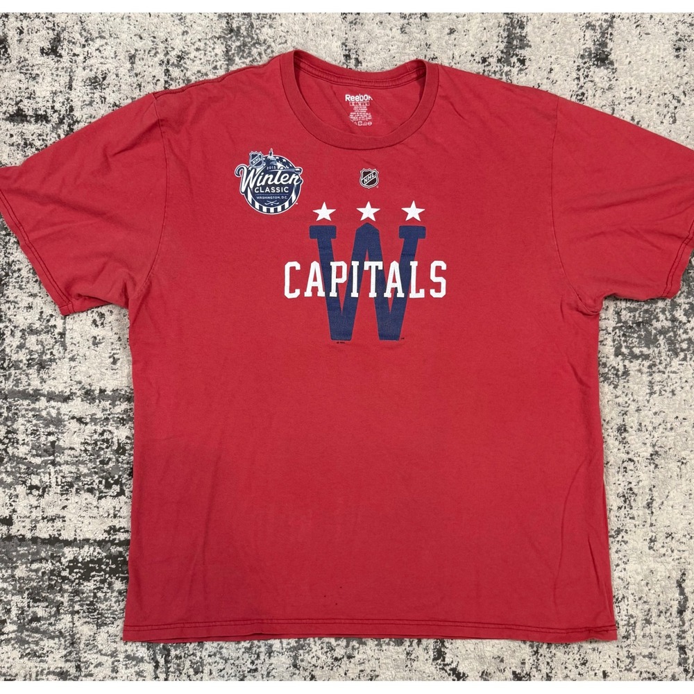 Reebok Nicklas Backstrom 19 Washington Capitals Winter Classic T Shirt XL Red